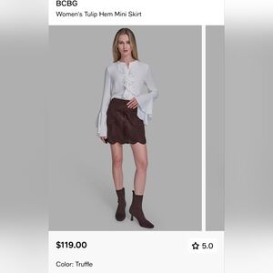 BCBG Chocolate Mini Skirt